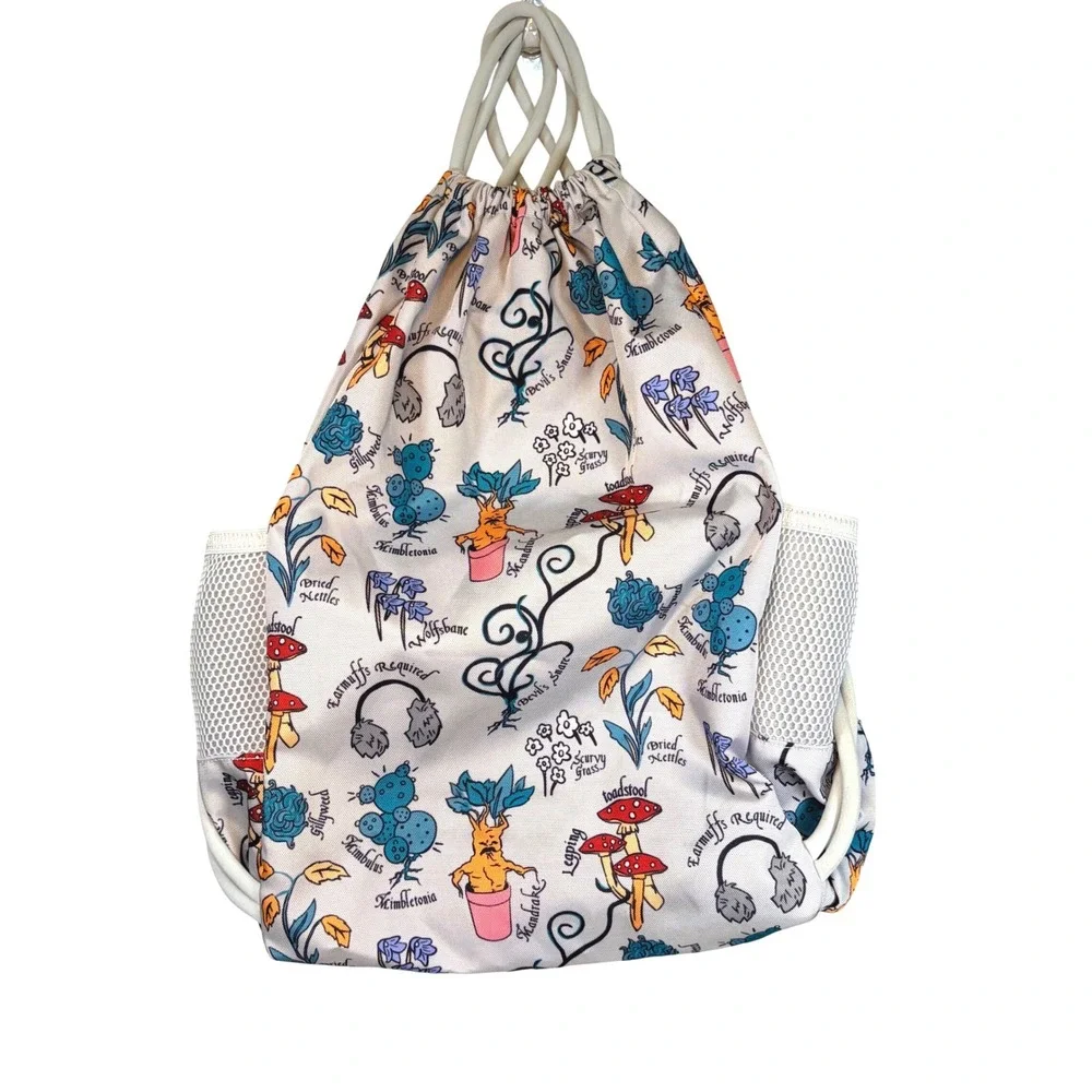 Vera Bradley Harry Potter Herbology 2020 White Drawstring Backpack